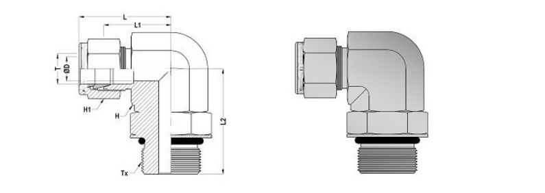 Pipe Gauge 90° Syphon Main View